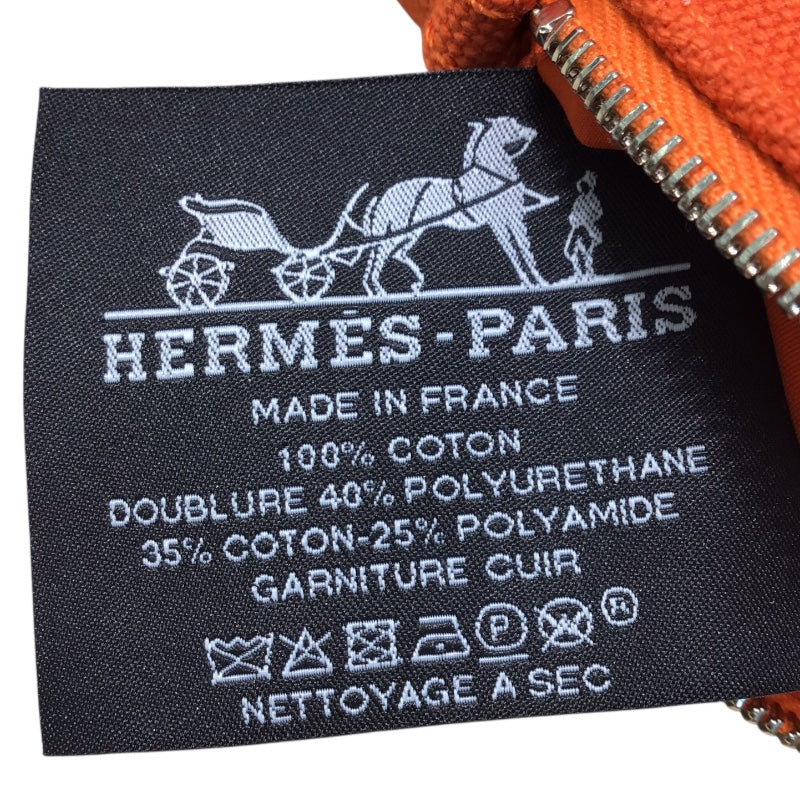 エルメス HERMES ボリードポーチ20 オレンジ トワール ユニセックス ポーチ