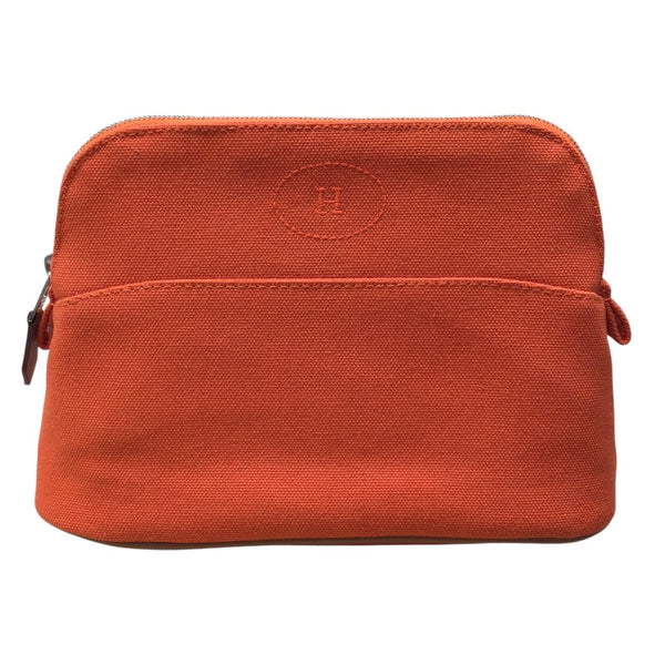 エルメス HERMES ボリードポーチ20 オレンジ トワール ユニセックス ポーチ