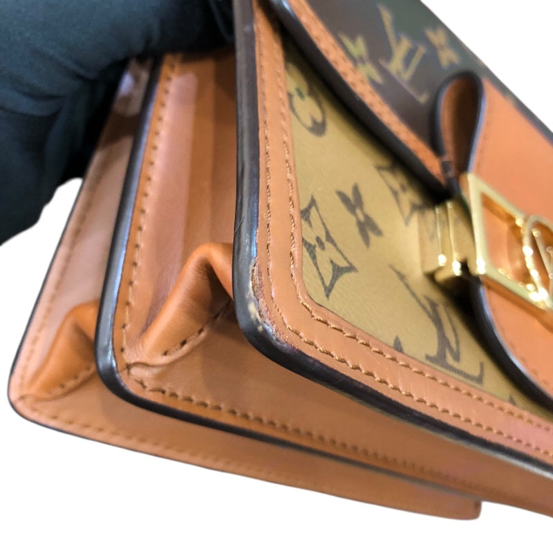 ルイ・ヴィトン LOUIS VUITTON ドーフィーヌ MINI M45959 ブラウン GD金具 モノグラム・リバース キャンバス ユニセックス ショルダーバッグ