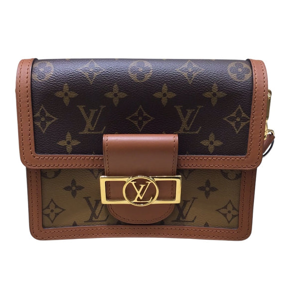 ルイ・ヴィトン LOUIS VUITTON ドーフィーヌMINI モノグラム・リバース PVC  レザー レディース ショルダーバッグ