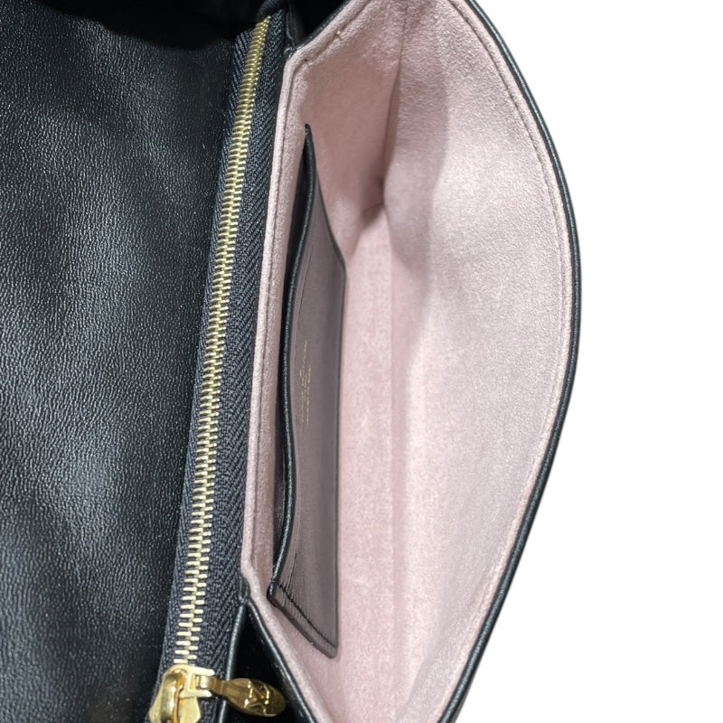 【美品】　ルイヴィトン モノグラム×フラワー　レザーバングル　ブラック ルイ・ヴィトン LOUIS VUITTON ブラック モノグラムアンプラント