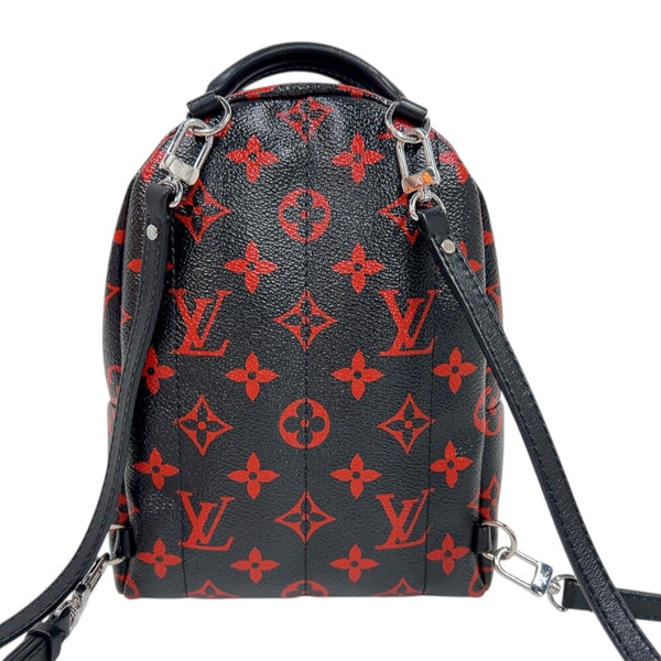 ルイ・ヴィトン LOUIS VUITTON パームスプリングス・バックパックMINI M41457 ブラック/レッド　シルバー金具 モノグラム アンフラルージュ レディース リュック・デイパック