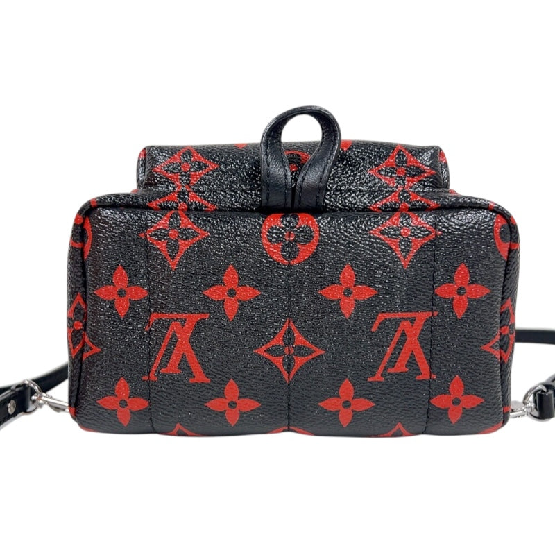 ルイ・ヴィトン LOUIS VUITTON パームスプリングス・バックパックMINI M41457 ブラック/レッド　シルバー金具 モノグラム アンフラルージュ レディース リュック・デイパック