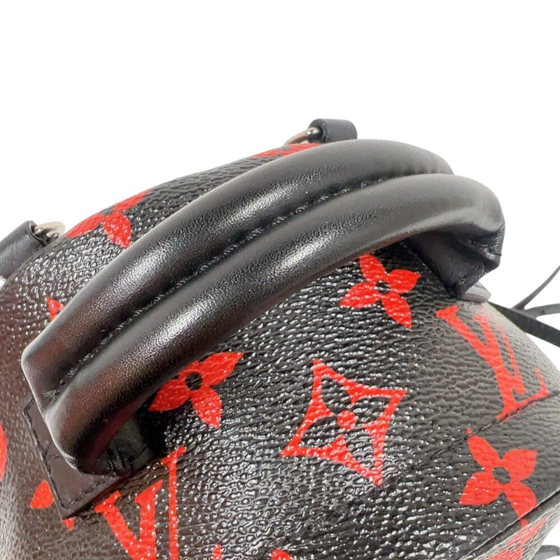 ルイ・ヴィトン LOUIS VUITTON パームスプリングス・バックパックMINI M41457 ブラック/レッド　シルバー金具 モノグラム アンフラルージュ レディース リュック・デイパック