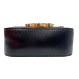 セリーヌ CELINE ミニ クロード 10I513 ブラック　ゴールド金具 ボックスカーフ レディース ショルダーバッグ