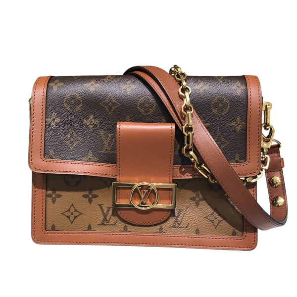 ルイ・ヴィトン LOUIS VUITTON ドフィーヌMN M45958 ブラウン モノグラム・リバース レディース ショルダーバッグ