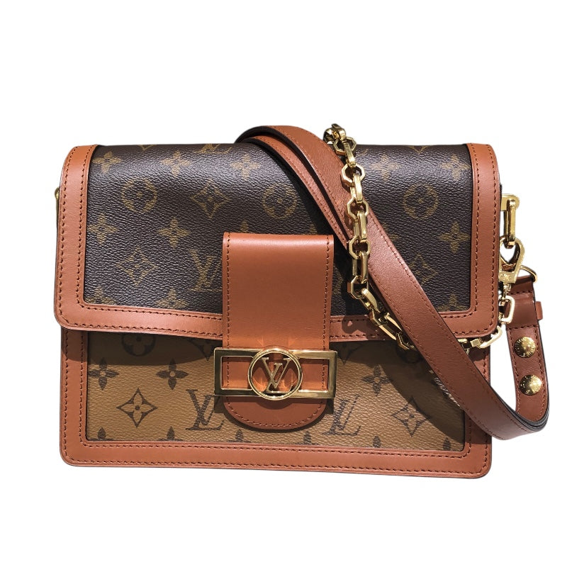 ルイ・ヴィトン LOUIS VUITTON ドフィーヌMN M45958 ブラウン モノグラム・リバース レディース ショルダーバッグ