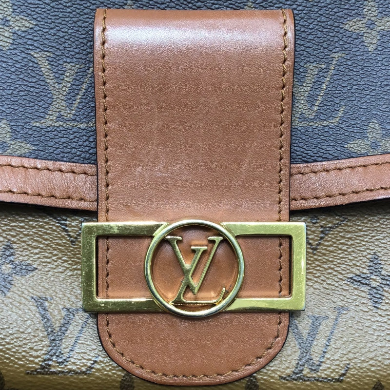 ルイ・ヴィトン LOUIS VUITTON ドーフィーヌMM モノグラム・リバース PVC  レザー レディース