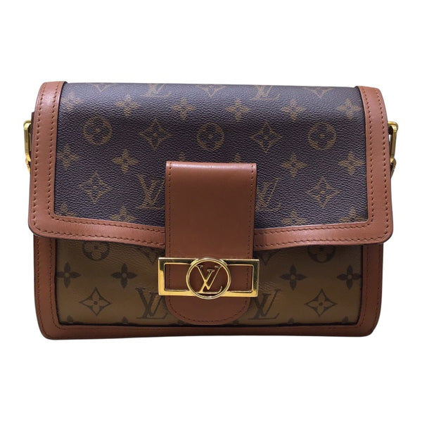 ルイ・ヴィトン LOUIS VUITTON ドーフィーヌMM モノグラム・リバース PVC  レザー レディース