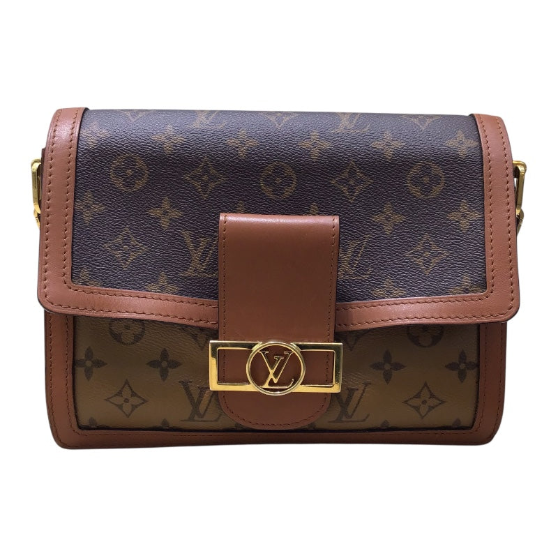 ルイ・ヴィトン LOUIS VUITTON ドーフィーヌMM モノグラム・リバース PVC  レザー レディース