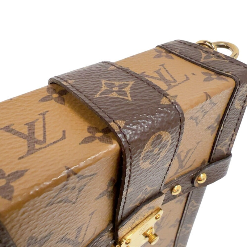 ルイ・ヴィトン LOUIS VUITTON ポシェット トランク ヴェルティカル  M67873 ブラウン　ゴールド金具 モノグラムリバース ユニセックス ショルダーバッグ