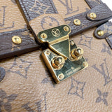 ルイ・ヴィトン LOUIS VUITTON ポシェット トランク ヴェルティカル  M67873 ブラウン　ゴールド金具 モノグラムリバース ユニセックス ショルダーバッグ