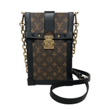 ルイ・ヴィトン LOUIS VUITTON トランク ヴェルティカル チェーン ショルダー M63913 ゴールド金具 モノグラム・マカサー レディース ショルダーバッグ