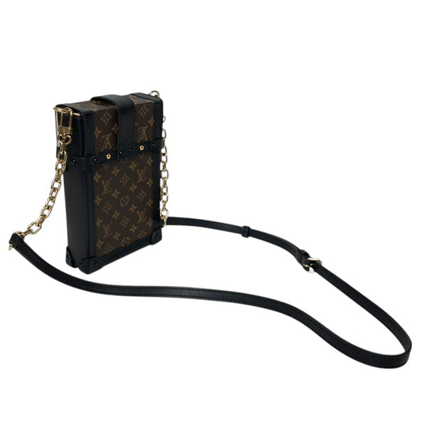 ルイ・ヴィトン LOUIS VUITTON トランク ヴェルティカル チェーン ショルダー M63913 ゴールド金具 モノグラム・マカサー レディース ショルダーバッグ