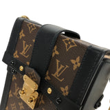ルイ・ヴィトン LOUIS VUITTON トランク ヴェルティカル チェーン ショルダー M63913 ゴールド金具 モノグラム・マカサー レディース ショルダーバッグ