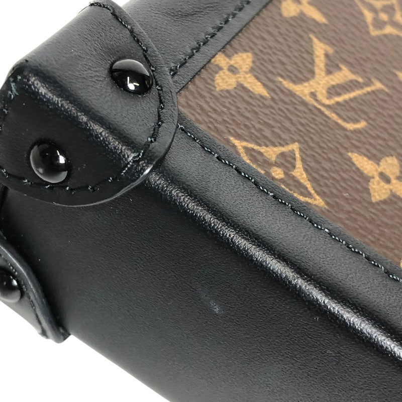 ルイ・ヴィトン LOUIS VUITTON トランク ヴェルティカル チェーン ショルダー M63913 ゴールド金具 モノグラム・マカサー レディース ショルダーバッグ