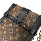 ルイ・ヴィトン LOUIS VUITTON トランク ヴェルティカル チェーン ショルダー M63913 ゴールド金具 モノグラム・マカサー レディース ショルダーバッグ