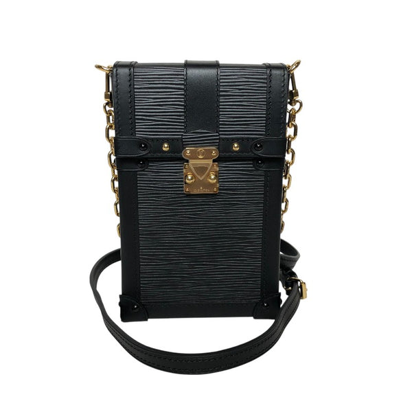 ルイ・ヴィトン LOUIS VUITTON トランク ヴェルティカル チェーン ショルダー M67871 ノワール ゴールド金具 エピレザー レディース ショルダーバッグ