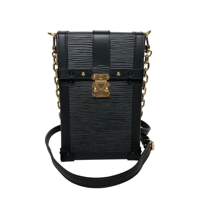 ルイ・ヴィトン LOUIS VUITTON トランク ヴェルティカル チェーン ショルダー M67871 ノワール ゴールド金具 エピレザー レディース ショルダーバッグ