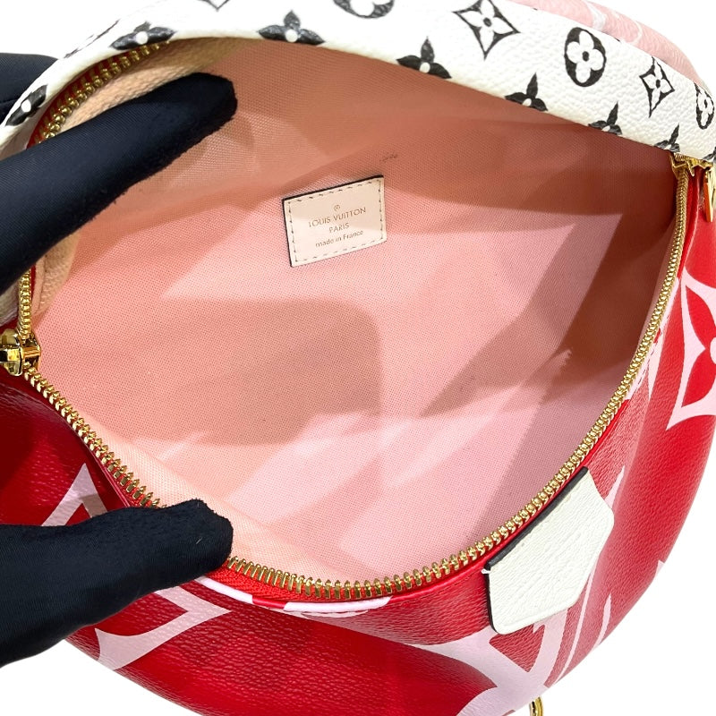 ルイ・ヴィトン LOUIS VUITTON バムバッグ M44575 レッド×ピンク モノグラム・ジャイアント レディース ボディバッグ