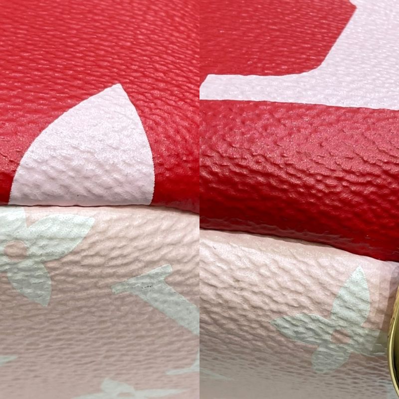 ルイ・ヴィトン LOUIS VUITTON バムバッグ M44575 レッド×ピンク モノグラム・ジャイアント レディース ボディバッグ
