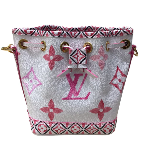 ルイ・ヴィトン LOUIS VUITTON ナノ・ノエ モノグラム・フラワータイル PVC レディース ショルダーバッグ