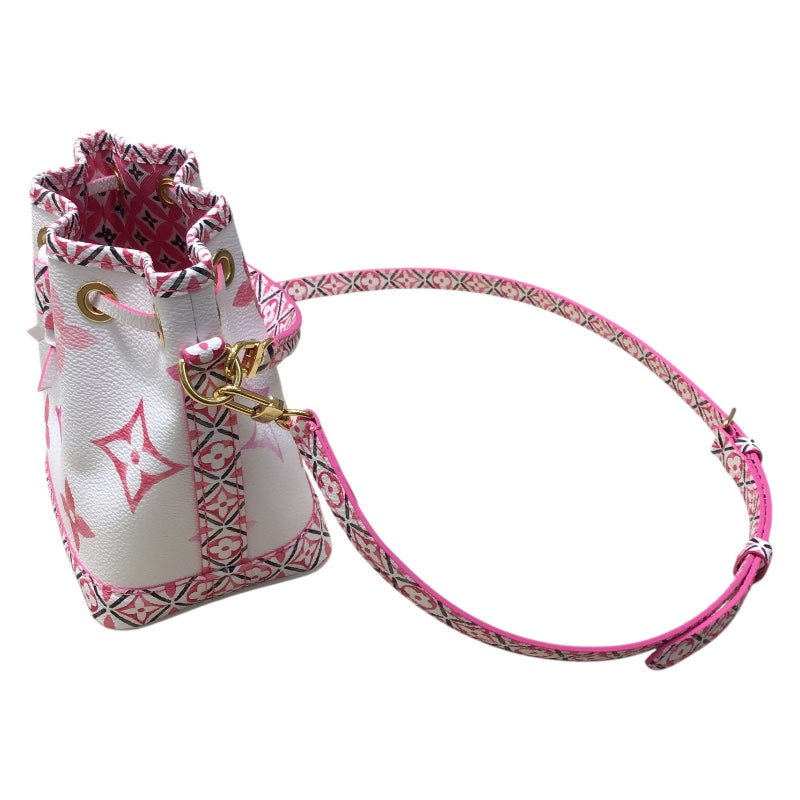 ルイ・ヴィトン LOUIS VUITTON ナノ・ノエ モノグラム・フラワータイル PVC レディース ショルダーバッグ