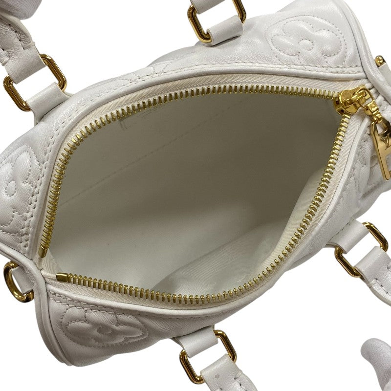 ルイ・ヴィトン LOUIS VUITTON パピヨンBB M59827 ホワイト ゴールド金具 バブルグラム レザー レディース ショルダーバッグ