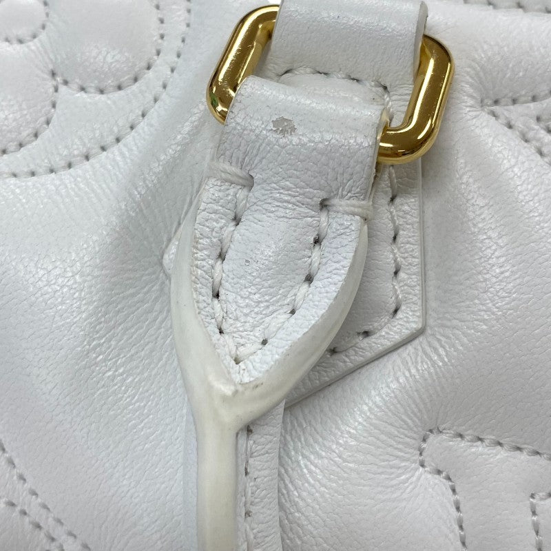 ルイ・ヴィトン LOUIS VUITTON パピヨンBB M59827 ホワイト ゴールド金具 バブルグラム レザー レディース ショルダーバッグ