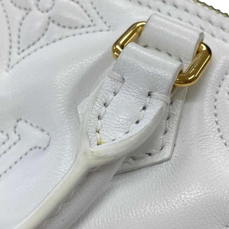 ルイ・ヴィトン LOUIS VUITTON パピヨンBB M59827 ホワイト ゴールド金具 バブルグラム レザー レディース ショルダーバッグ