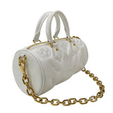 ルイ・ヴィトン LOUIS VUITTON パピヨンBB M59827 ホワイト ゴールド金具 バブルグラム レザー レディース ショルダーバッグ