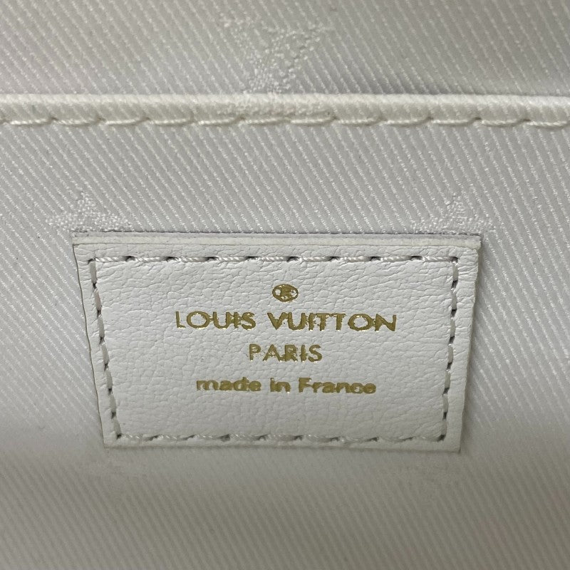 ルイ・ヴィトン LOUIS VUITTON パピヨンBB M59827 ホワイト ゴールド金具 バブルグラム レザー レディース ショルダーバッグ