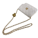 シャネル CHANEL マトラッセミニチェーンウォレット AP1628 ホワイト　ゴールド金具 ラムスキン レディース ウォレットチェーン