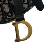 クリスチャン・ディオール Christian Dior サドルミニバッグ ネイビー オブリークジャガード ハンドバッグ
