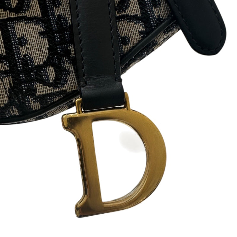 国内発送/Dior/ストラップ付き ミニ サドル バッグ クリスチャンディオールミニサドルバック オブリーク 青 メンズ