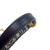 クリスチャン・ディオール Christian Dior サドルバッグ　ミニ M0456CTZQ ネイビー　ゴールド金具 キャンバス レディース ハンドバッグ