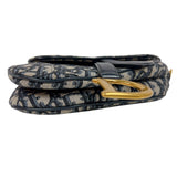クリスチャン・ディオール Christian Dior サドルバッグ　ミニ M0456CTZQ ネイビー　ゴールド金具 キャンバス レディース ハンドバッグ