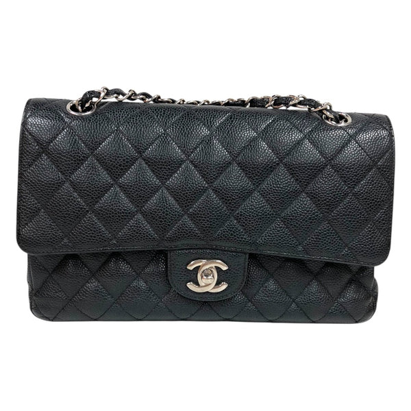 シャネル CHANEL マトラッセ25 A01112 13番台 ブラック　シルバー金具 キャビアスキン レディース ショルダーバッグ