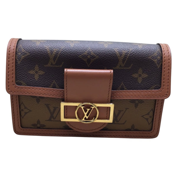 ルイ・ヴィトン LOUIS VUITTON ポルトフォイユ・ドーフィーヌ モノグラム・リバース PVC レザー レディース ショルダーバッグ