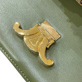 セリーヌ CELINE トリオンフ ショルダーバッグ カーキ シャイニーカーフ レディース ショルダーバッグ