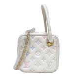 ルイ・ヴィトン LOUIS VUITTON スクエア・バッグ ホワイト ゴールド金具 モノグラム・エンボスレザー レディース ハンドバッグ ショルダーバッグ