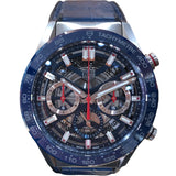 タグ・ホイヤー TAG HEUER カレラキャリバーホイヤー02クロノグラフ CBG2011.FC6430 SS/革ベルト メンズ 腕時計