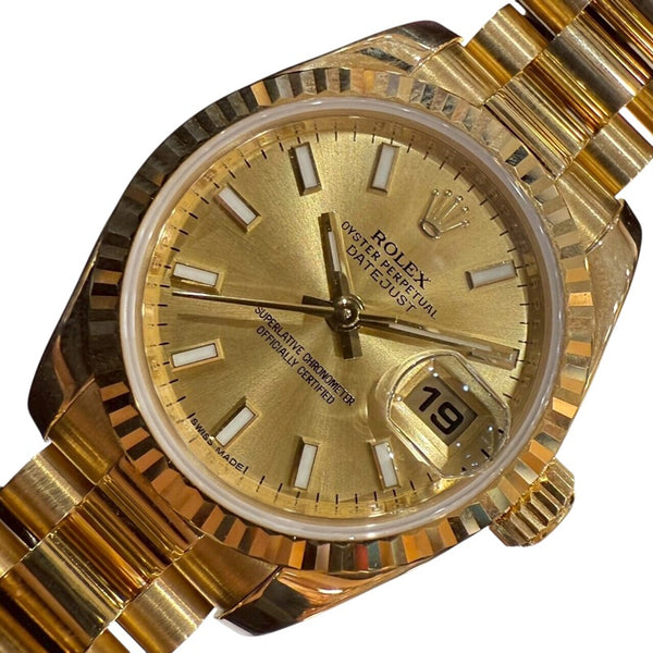 ロレックス ROLEX デイトジャスト26 179178 K18イエローゴールド レディース 腕時計
