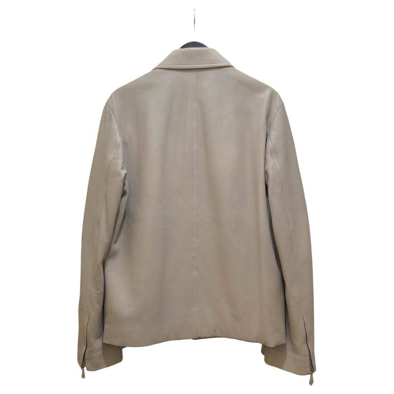 エルメス　ベレー帽　カシミヤ100%　鹿革　ディアスキン　レザー　グレー　56 エルメス ベレー帽 カシミヤ100% 鹿革 ディアスキン レザー