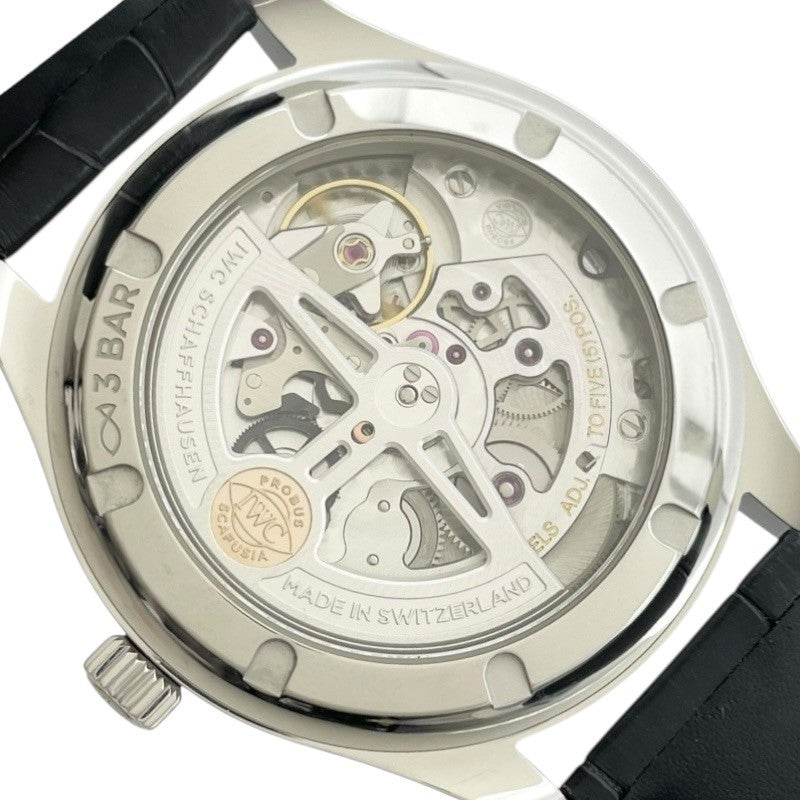 インターナショナルウォッチカンパニー IWC ポルトキーゼ オートマティック 40 IW358303 シルバー SS/革ベルト 自動巻き メンズ 腕時計