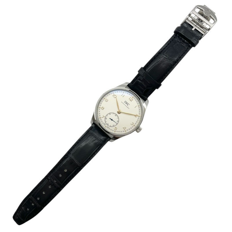 インターナショナルウォッチカンパニー IWC ポルトキーゼ オートマティック 40 IW358303 シルバー SS/革ベルト 自動巻き メンズ 腕時計
