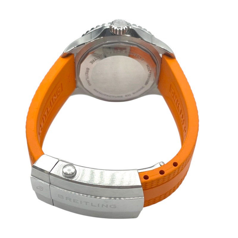 ブライトリング BREITLING スーパーオーシャン オートマティック 36 A17377 オレンジ SS/セラミック/ラバーベルト 自動巻き レディース 腕時計