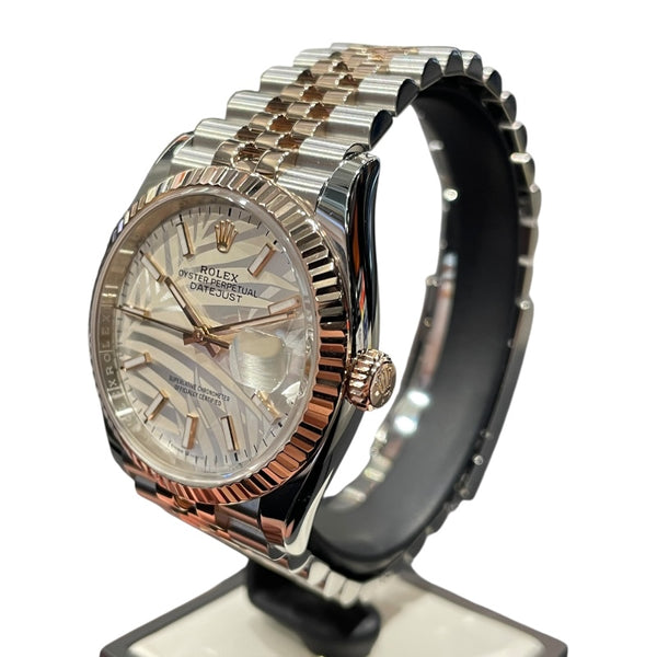 ロレックス ROLEX デイトジャスト36　パームモチーフ 126231 シルバー ステンレススティール／ピンクゴールド メンズ 腕時計