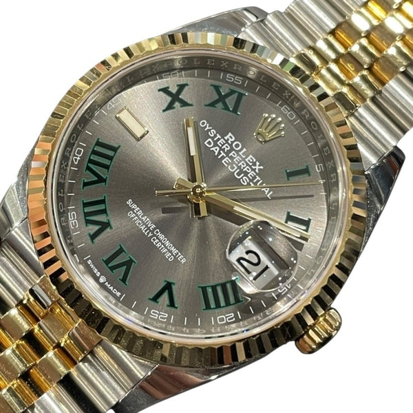 ロレックス ROLEX デイトジャスト36　スレートローマ 126233 スレート ステンレススティール/イエローゴールド 自動巻き メンズ 腕時計