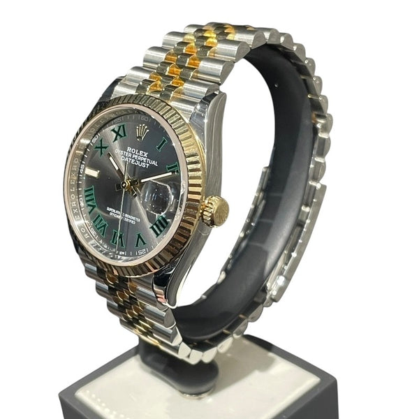 ロレックス ROLEX デイトジャスト36　スレートローマ 126233 スレート ステンレススティール/イエローゴールド 自動巻き メンズ 腕時計